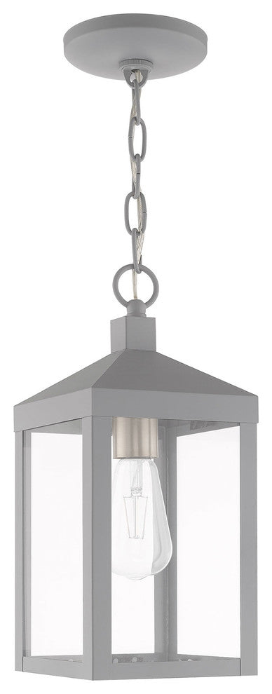 Livex Lighting Nordic Gray 1-Light Outdoor Pendant Lantern