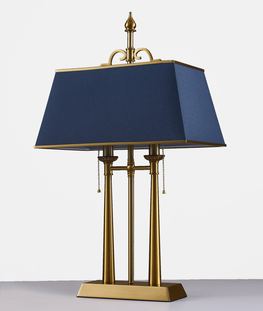 Pasargad Home Executive Stainless Steel Table Lamp with Shade