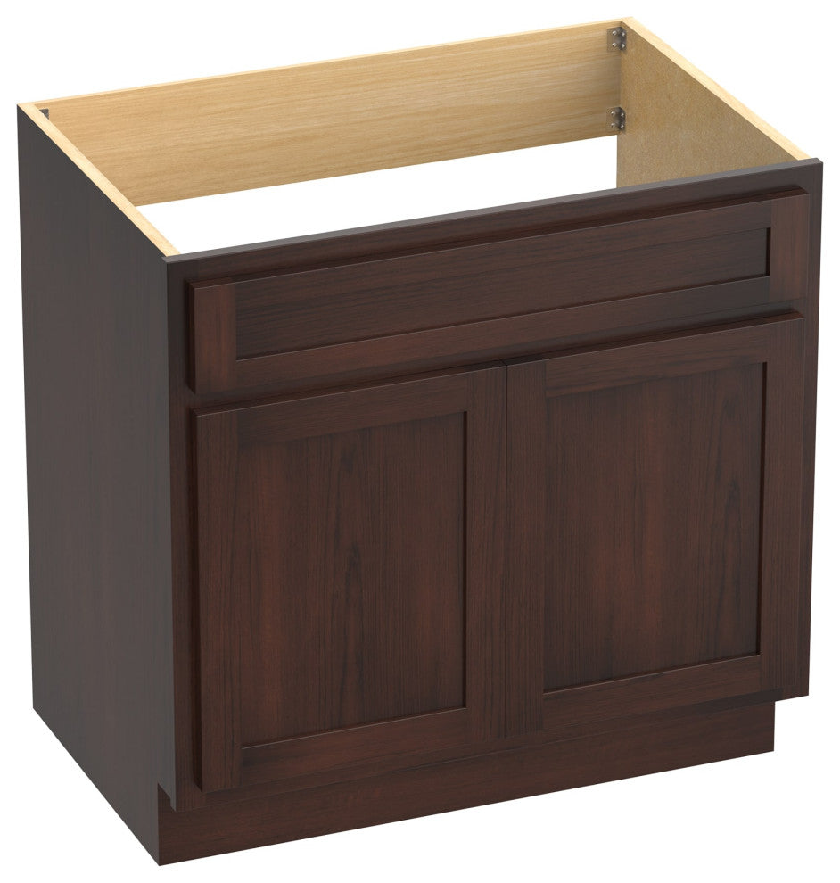 Vanity Art Vanity Base Cabinet, No Top, 30", Brown