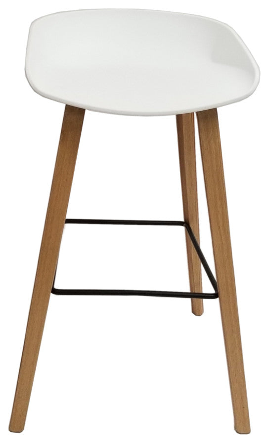 Fine Mod Imports Shen Odger Bar Stool, White