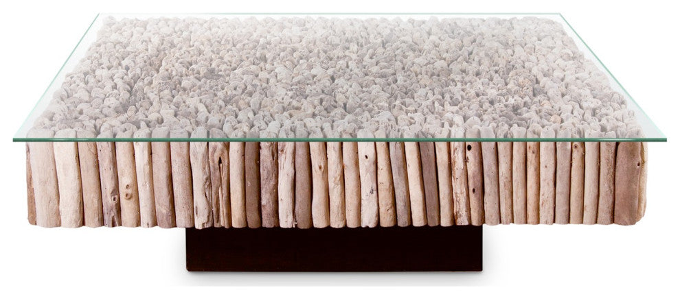 Manhattan Coffee Table, Square, with Glass