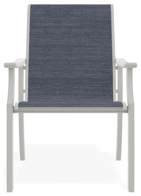 St. Catherine Sling Outdoor Armchair, Augustine Denim/Snow
