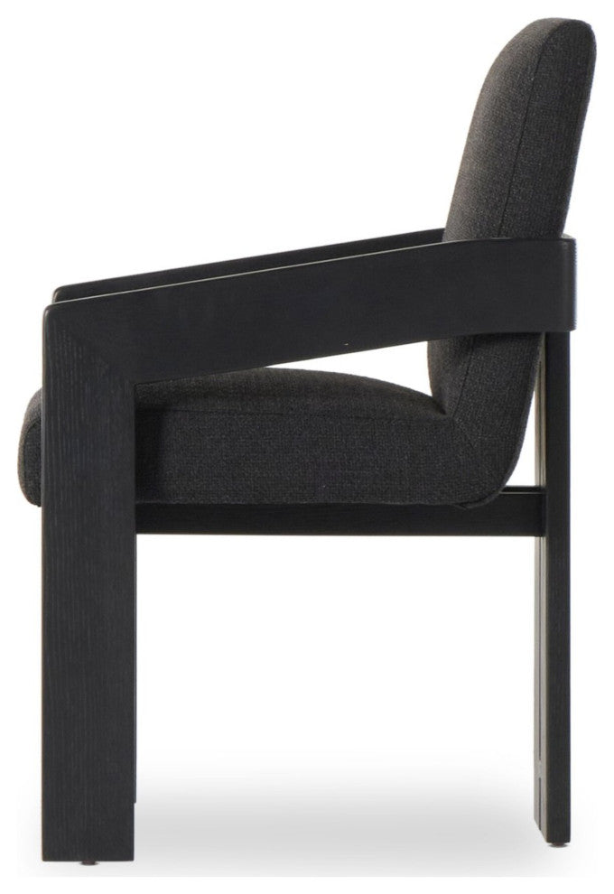 Roxy Dining Armchair Gibson Black, Brushed Ebony Oak