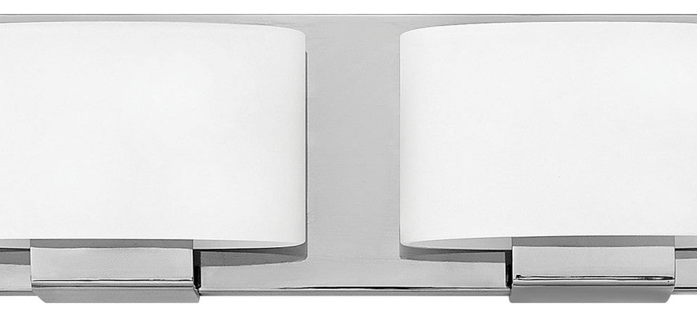 Hinkley Mila Small Two Light Vanity, Brushed Nickel