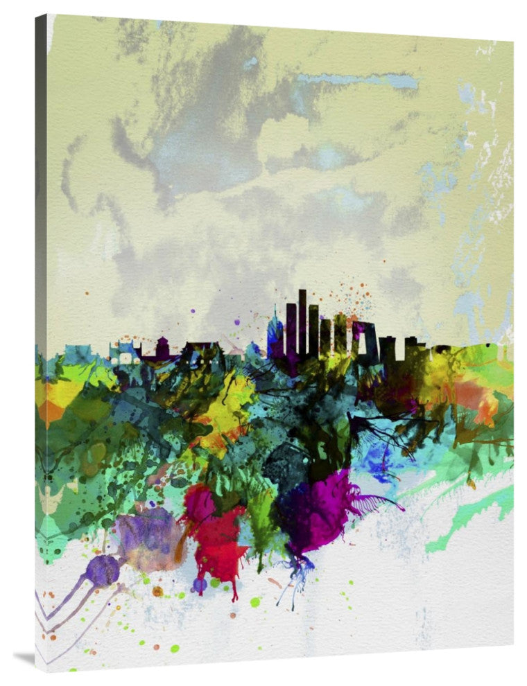 "Beijing Watercolor Skyline" Fine Art Print