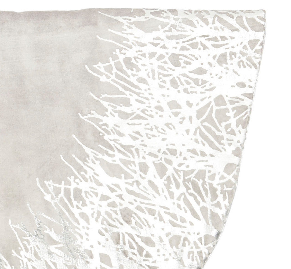 Gray Burnout Velvet Tree Skirt