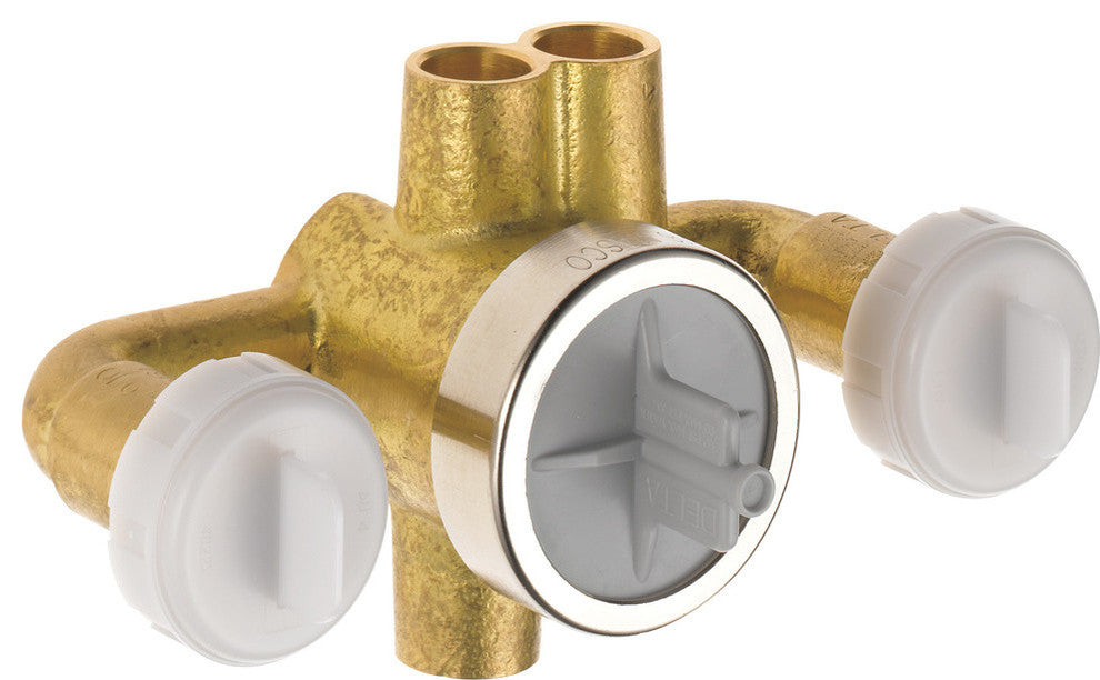 Delta Jet Shower Rough-In With Extra Outlet Brass