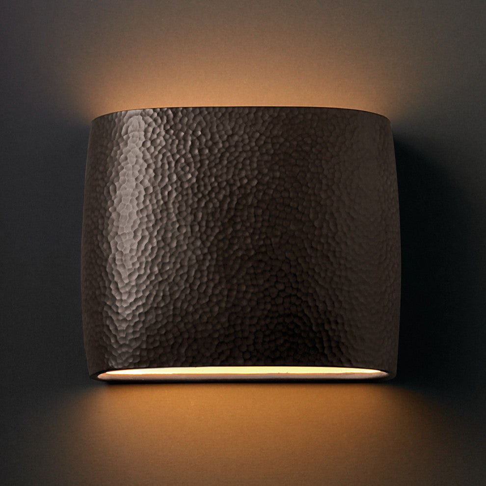 Ambiance Wide ADA Oval Wall Sconce, Iron, Incandescent