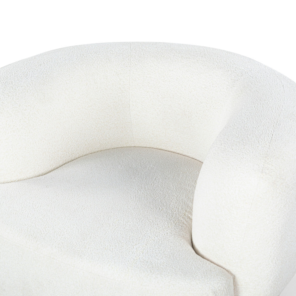 Safavieh Couture Oscar Boucle Accent Chair, Ivory/Natural