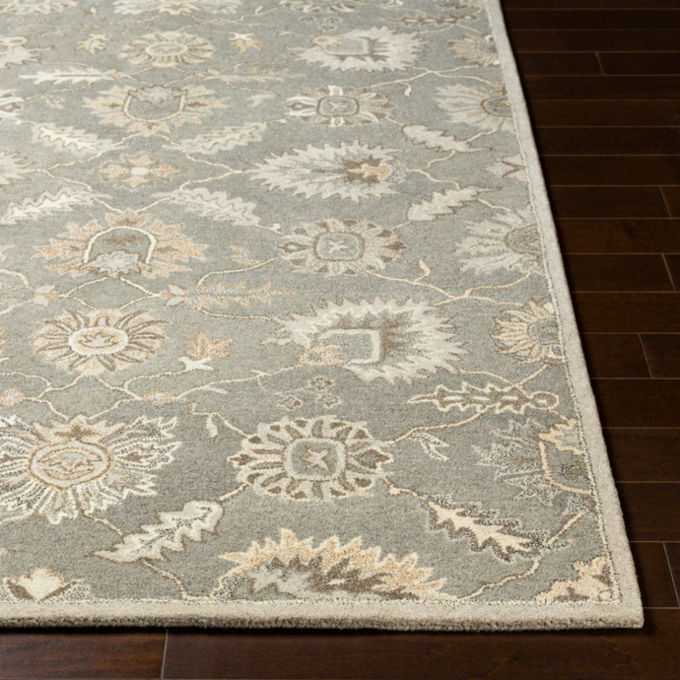 Surya Caesar CAE-1198 Traditional Area Rug, Charcoal, 12' x 15' Rectangle