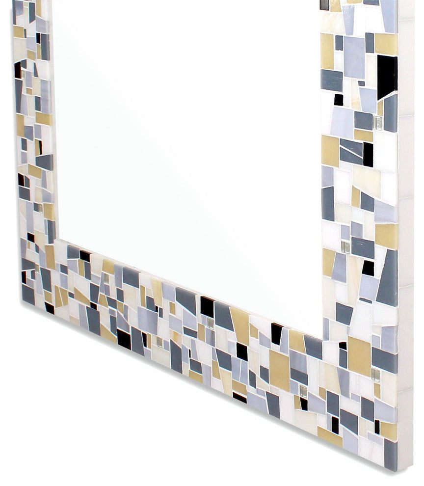 Stained Glass Mosaic Mirror, 24"x30", Vertical