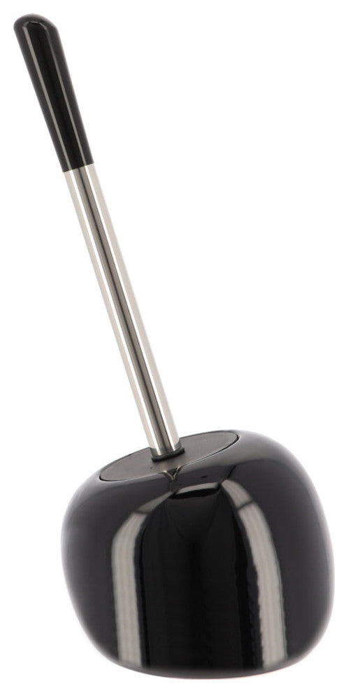 PISE Freestanding Toilet Brush and Holder Set , Black