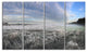 "Hoarfrost On Grass Under Cloudy Sky" Landscape Wall Art, 4 Panels, 48"x28"