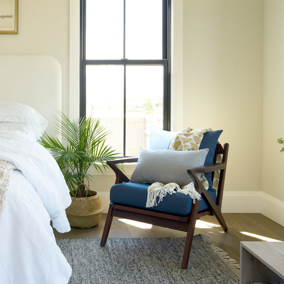 Vaughn Sunbrella Outdoor Patio Club Chair, Bliss Ink