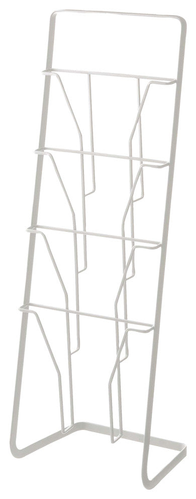 Tower Magazine Rack, White