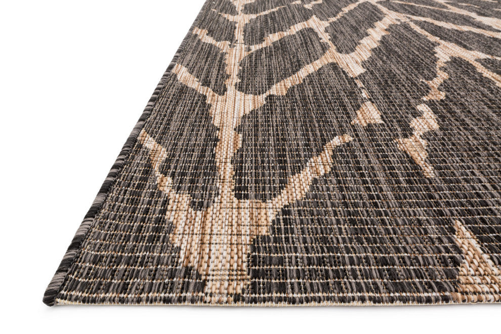 Charcoal Mocha Indoor Outdoor Isle Area Rug by Loloi, 9'2"x12'1"