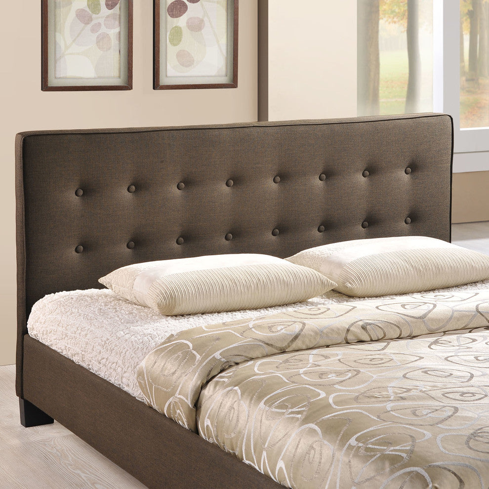 Modern Contemporary Bedroom Queen Bed Frame Brown