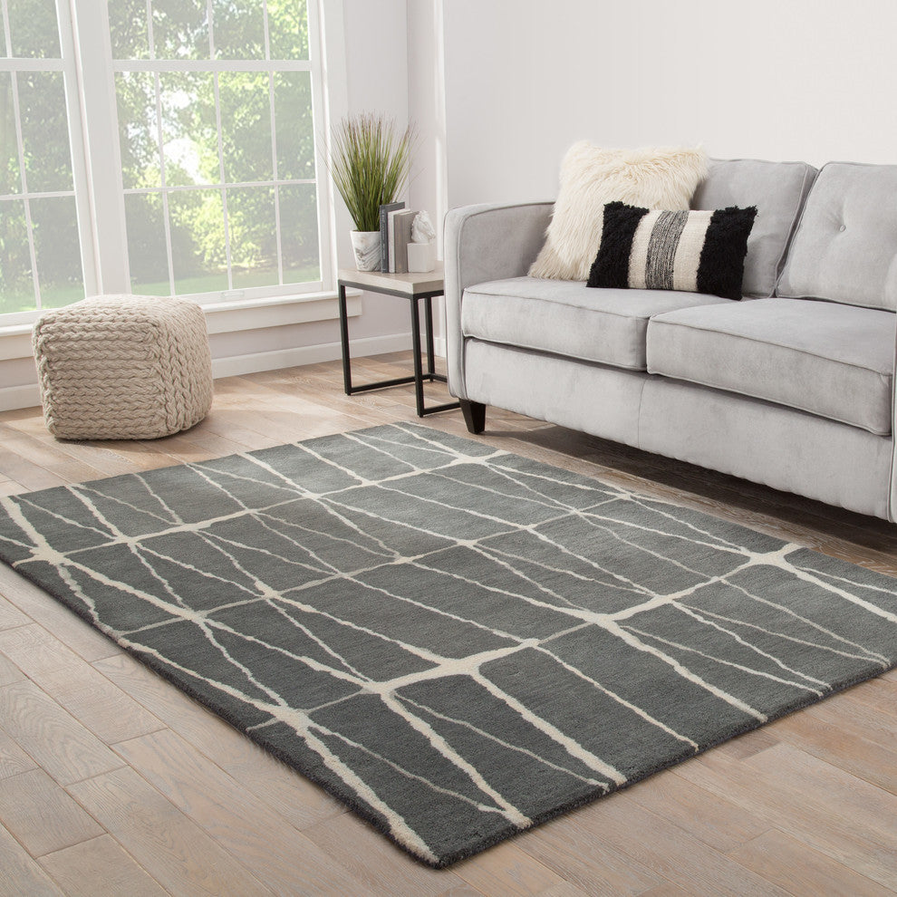 Jaipur Living Botticino Handmade Geometric Gray/Cream Area Rug, 9'x13'