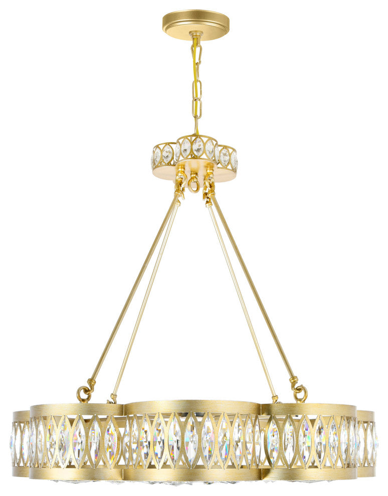 Nova 8 Light Chandelier With Champagne Finish
