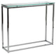 Sandor Console Table, Clear Glass/Chrome