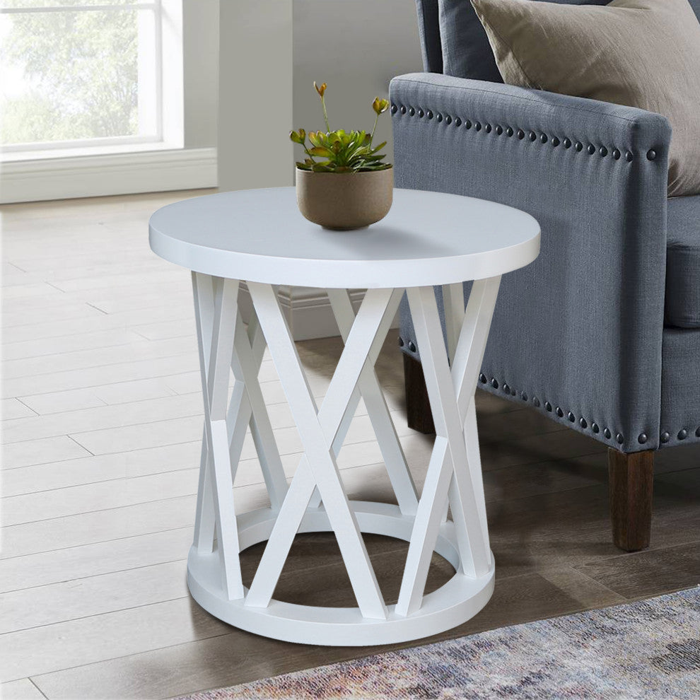 Round Ceylon End Table