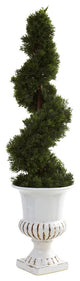 Cedar Spiral With Urn, Indoor and Outdoor