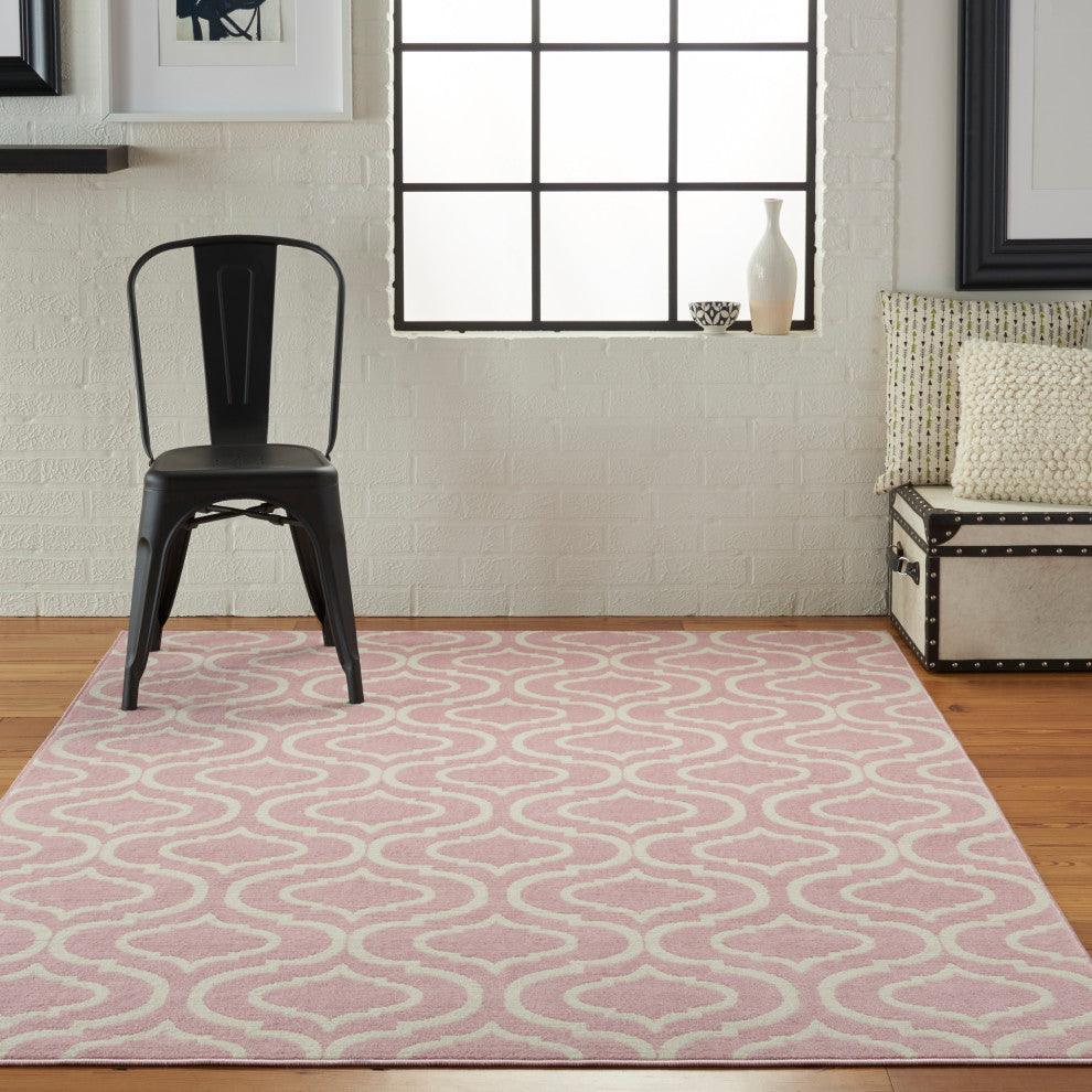 Nourison Jubilant 6' x 9' Pink Contemporary Indoor Area Rug