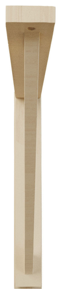 2 1/2"W x 17 3/4"D x 17 1/4"H Traditional Shelf Bracket, Rubberwood