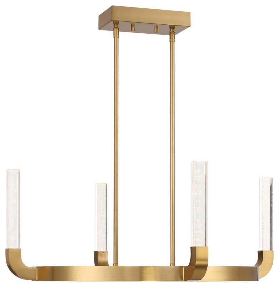 Del Mar 4-Light LED Chandelier, Warm Brass by Breegan Jane
