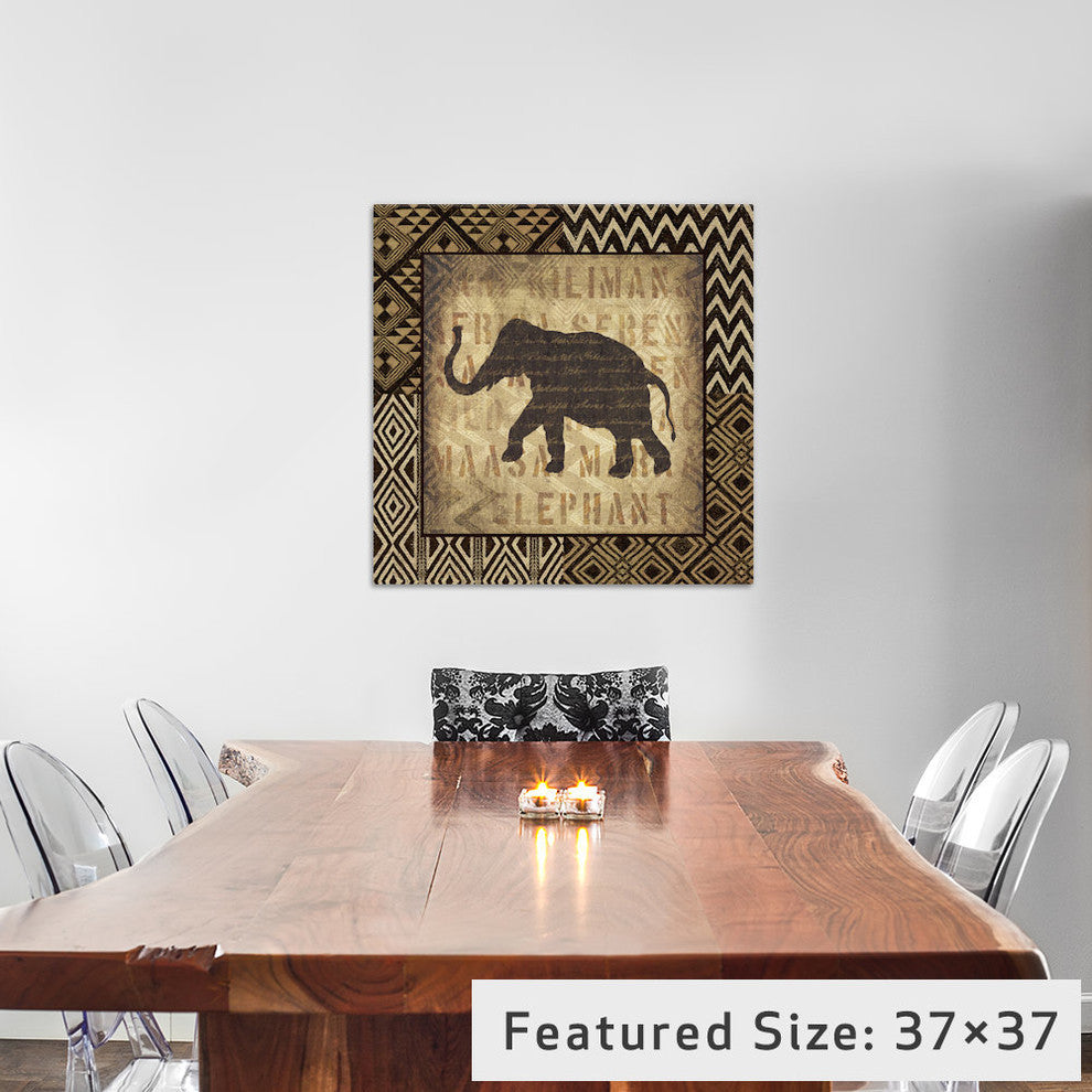 "African Wild Elephant" by Wild Apple Portfolio, 12x12x1.5