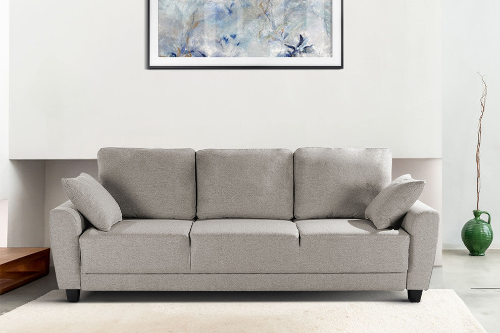 Sealy TruFit Klein Queen Dropback Sofa Bed Convertible, Silver