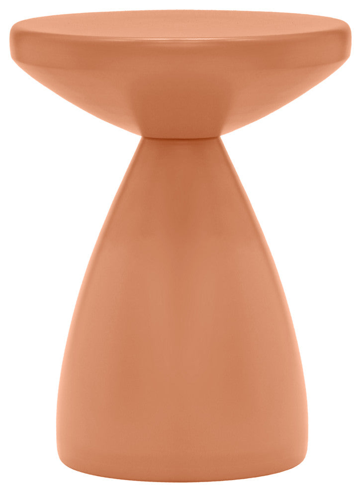 Anika Iron End / Side Table, Salmon