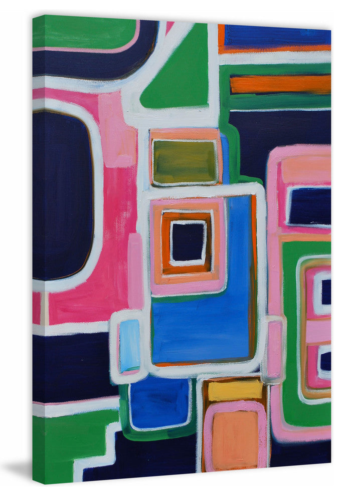"Modern Angles" Painting Print on Wrapped Canvas, 40"x60"