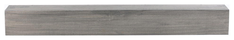 Modern Farmhouse Fireplace Mantels, Ash Gray, 48" L X 5.5" H X 6.25" D