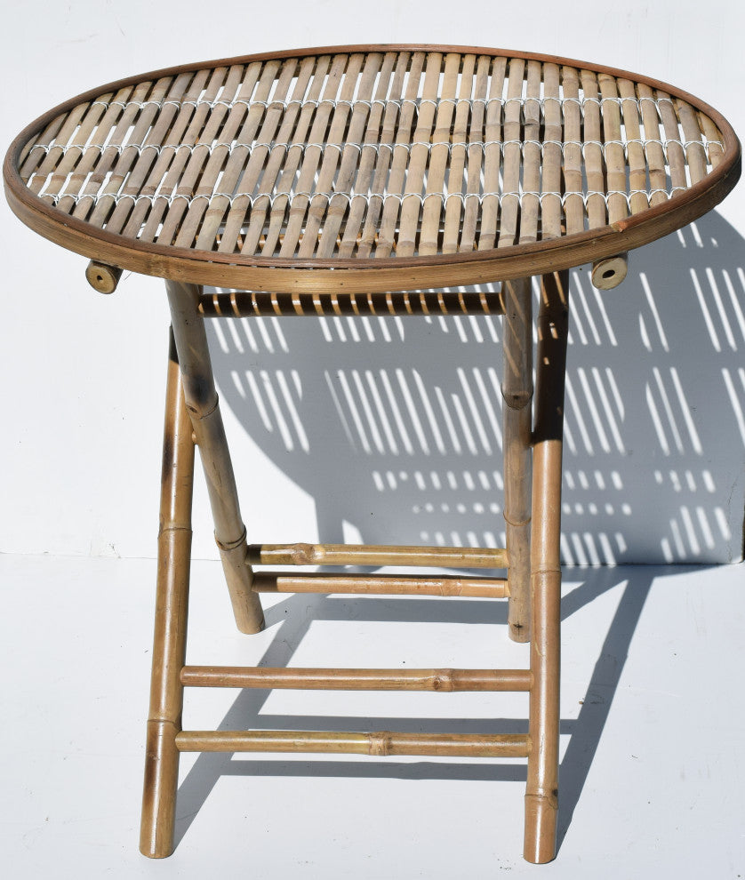 Bamboo Round Folding Table