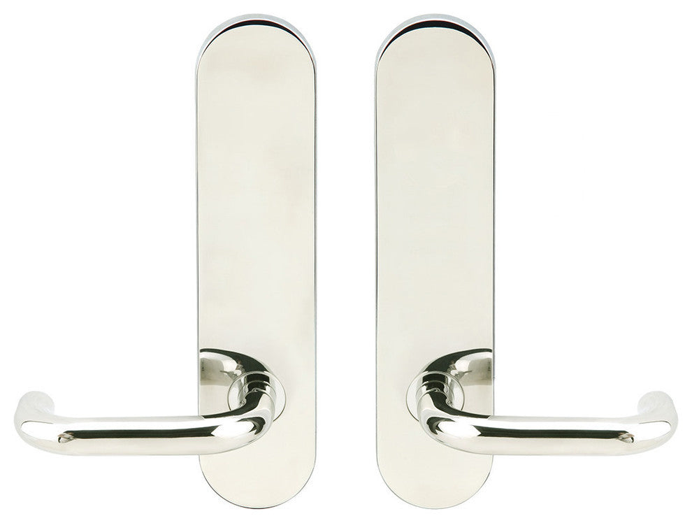 Munich Lever, Tubular Passage, Polished Stainless Steel, 2-3/4" Backset