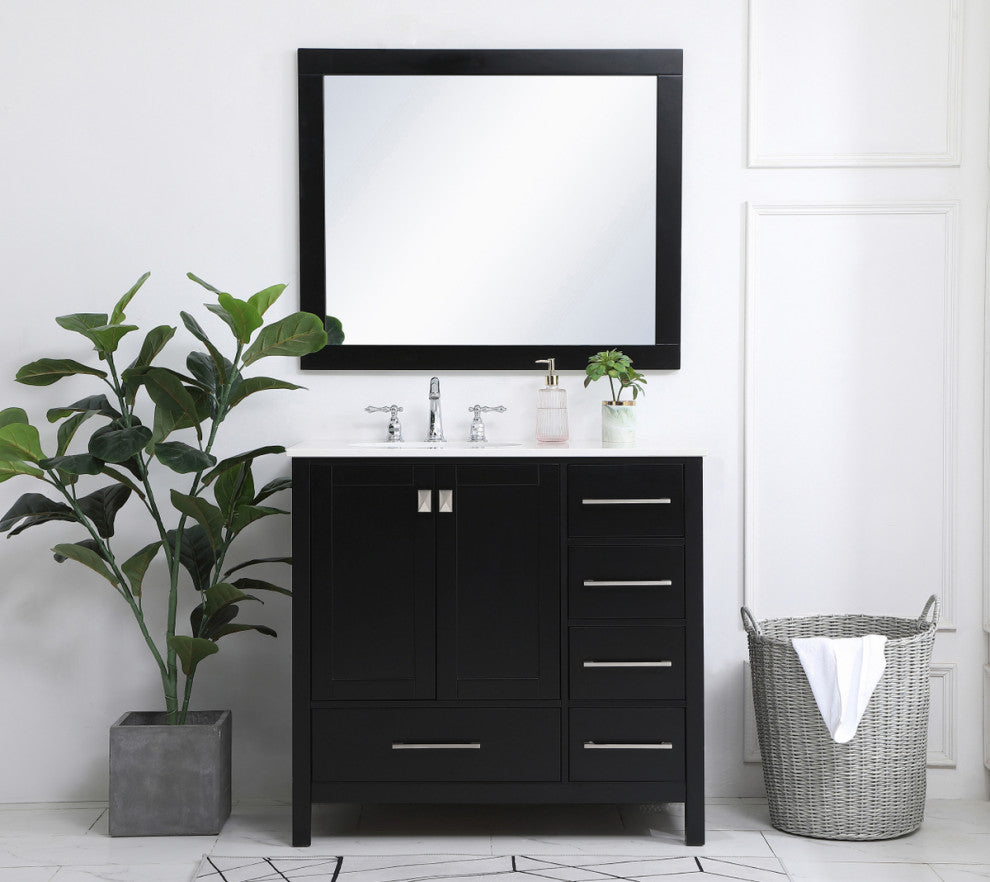 Isabel Black 36" Single Sink Bathroom Vanity