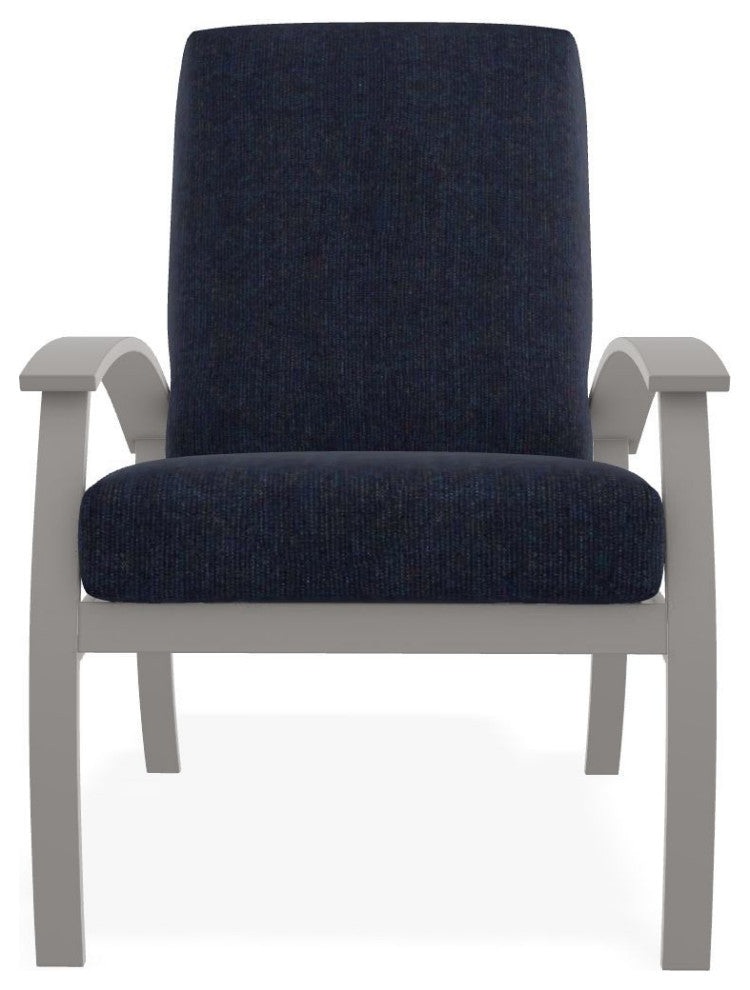 Belle Isle Cushion Deep Seating Outdoor Armchair, Indigo/Warm Gray