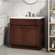 Vanity Art Vanity Base Cabinet, No Top, 30", Brown