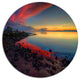Blasts Of Color At The Sunset, Seashore Art Round Wall Art, 23"