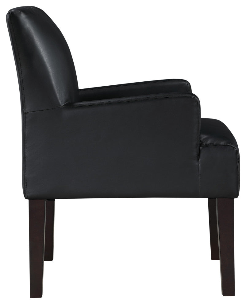 Main Street Guest Chair Black Faux leather