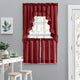 Ellis Curtain Stacey Tailored Tier Pair Curtains, Merlot, 56"x30"