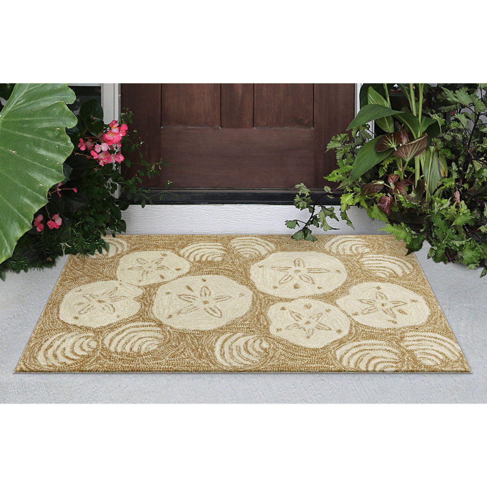 Frontporch Shell Toss Indoor/Outdoor Rug Natural 2'6x4'