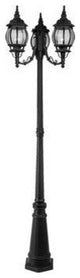 Livex Lighting 3 Light Black Outdoor 3 Head Post - 7710-04