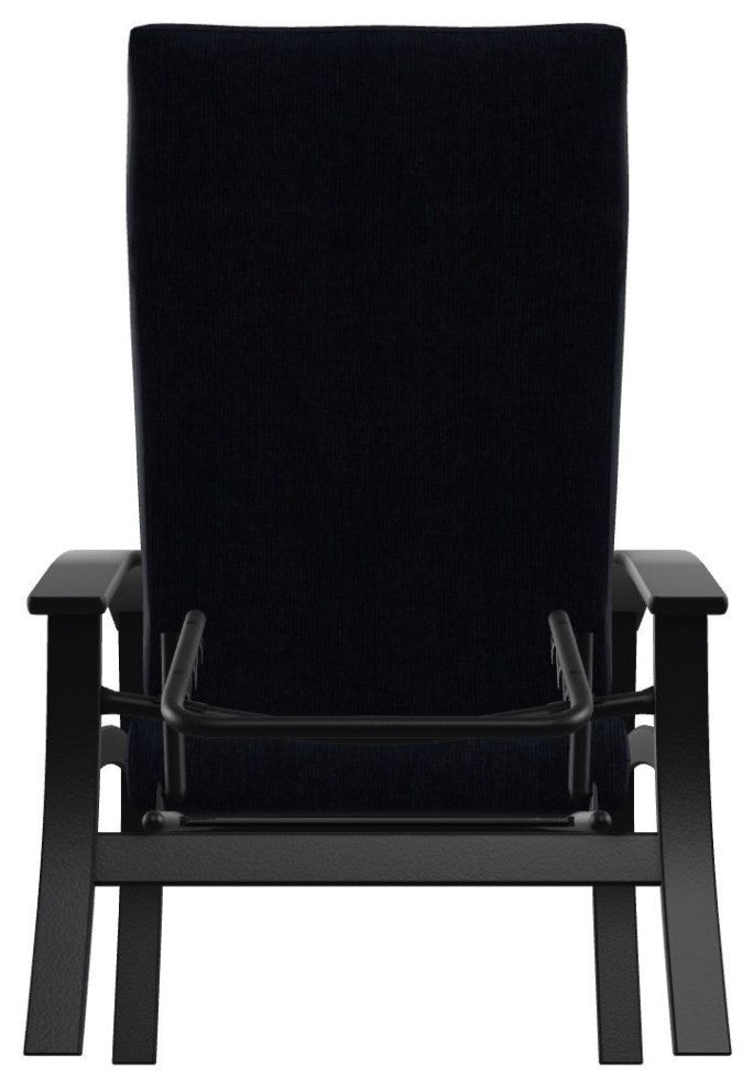 Belle Isle Cushion Outdoor Adjustable Back Chair, Indigo/Black
