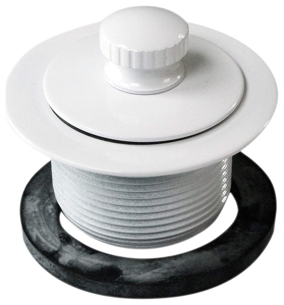 Twist & Close Bath Waste - 22" Make-Up, 20 Ga. Tubing In Polished Brass, Powder Coated White
