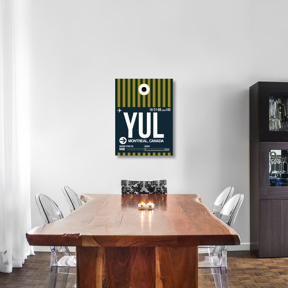 "YUL Montreal Luggage Tag 1" Fine Art Print