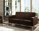 Modern Contemporary Living Room Wool Loveseat Sofa Chocolate