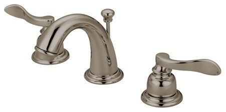 Kingston Brass Widespread Bathroom Faucet With Retail Pop-Up, Brushed Nickel