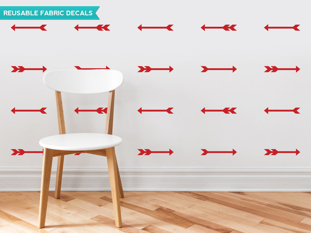 Arrows Fabric Wall Decals, Set of 24, Red
